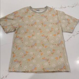 Wild Rich Kids Disney Tinkerbell Print T-Shirt - Cream XS